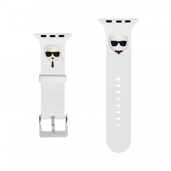 Karl Lagerfeld Karl and Choupette Řemínek pro Apple Watch 38/40mm White