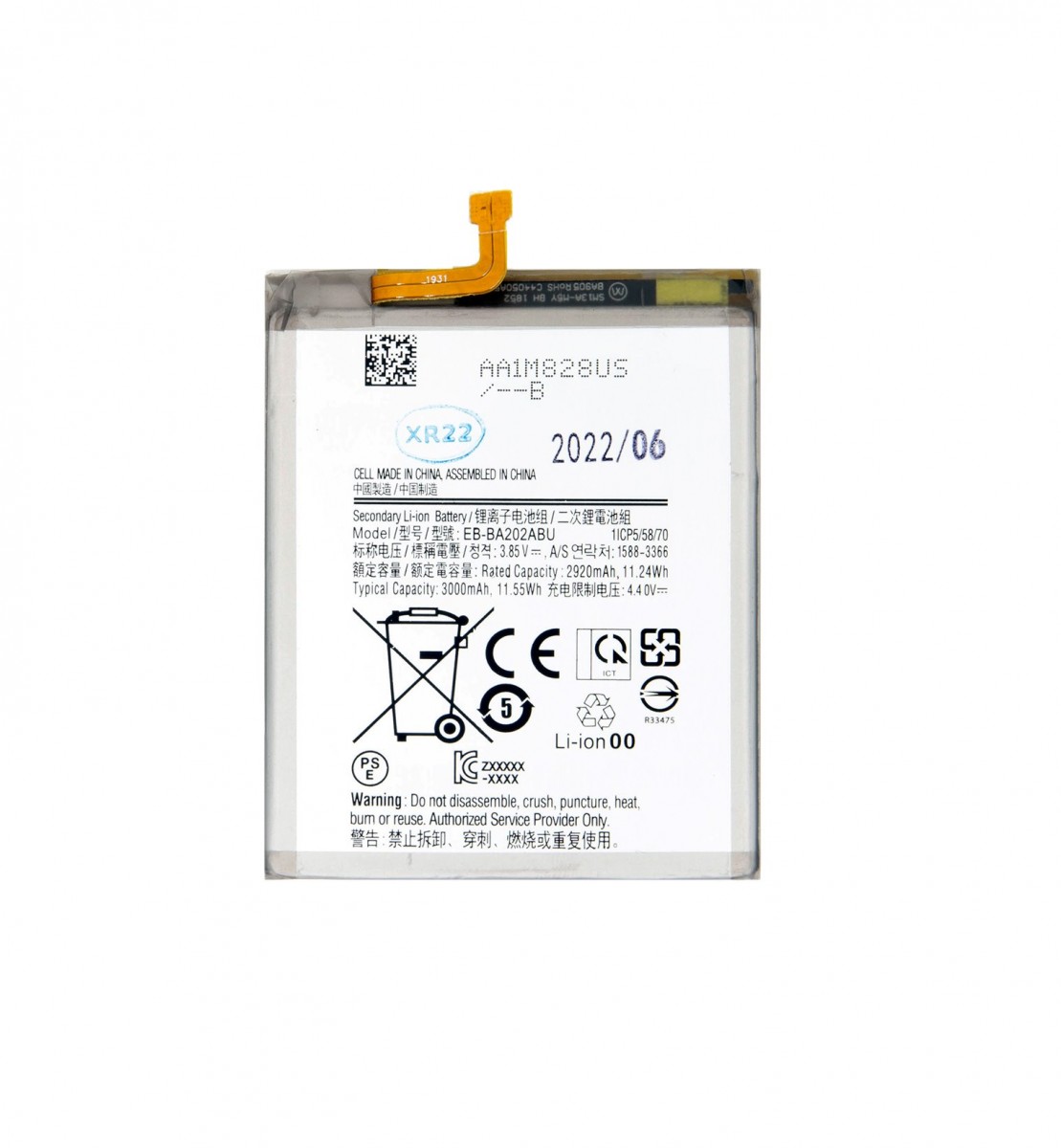 Levně EB-BA202ABE Baterie pro Samsung Li-Pol 3000mAh (OEM)