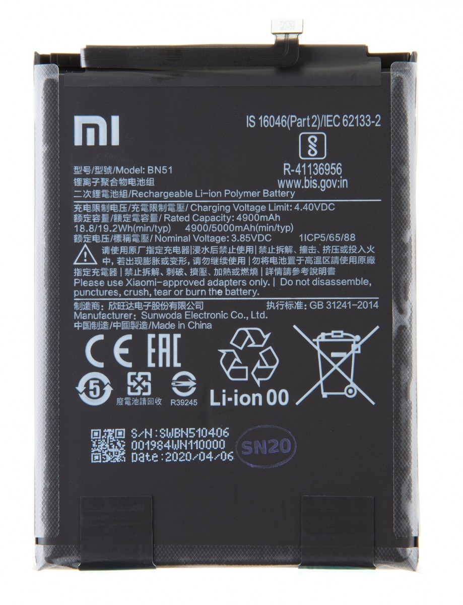 Levně BN51 Xiaomi Original Baterie 4900mAh (Service Pack)
