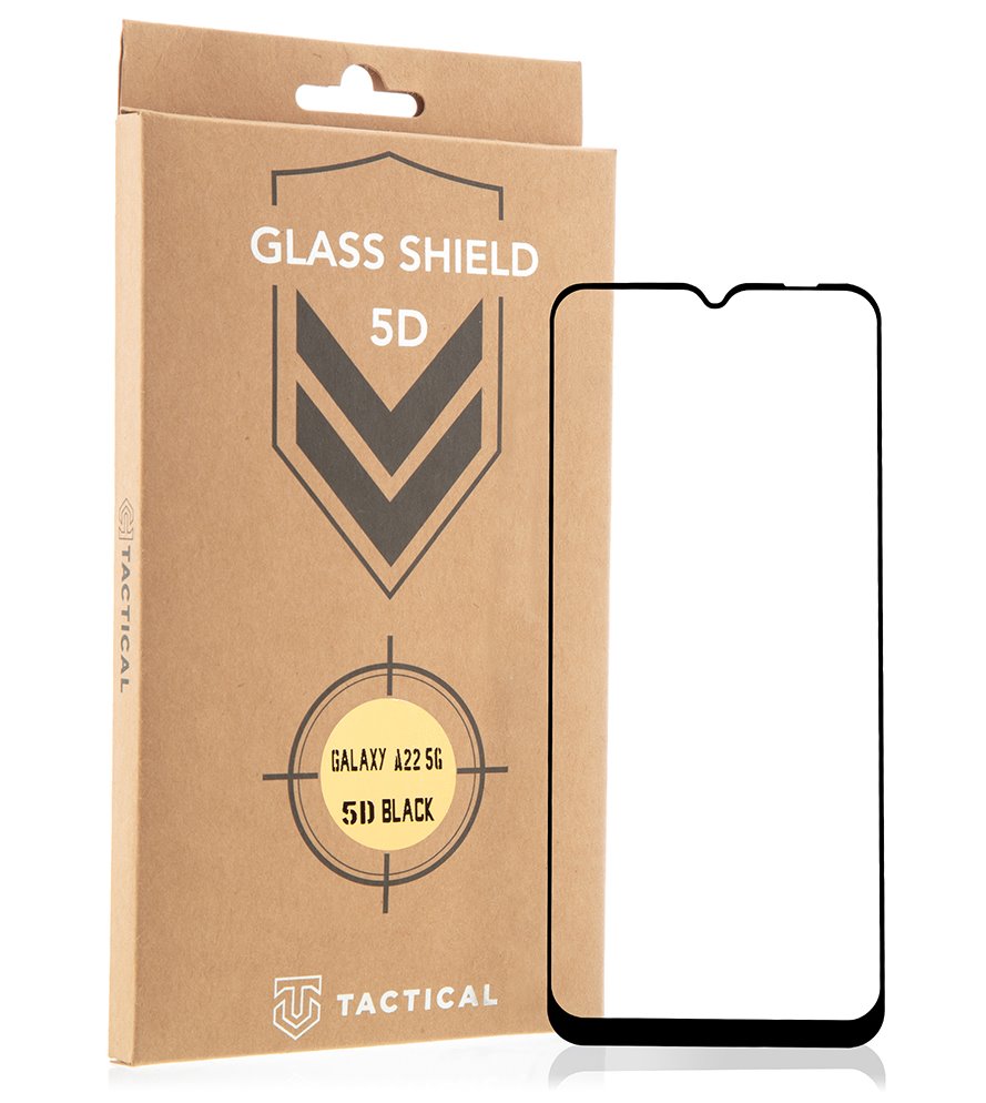 Levně Tactical Glass Shield 5D sklo pro Samsung Galaxy A22 5G Black