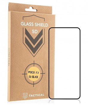 Tactical Glass Shield 5D sklo pro Poco F3 Black