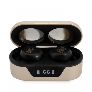 Guess True Wireless Classic Logo BT5.0 5H Stereo Earphones Gold