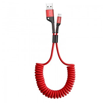 Baseus CALSR-09 Fish Eye Spring Kabel Lightning 2A 1m Red