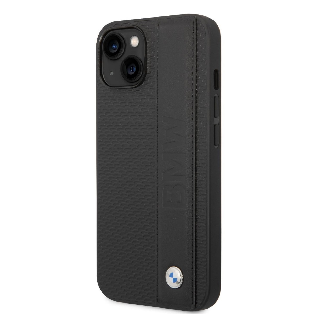 Levně BMW Signature Leather Big Logo Zadní Kryt pro iPhone 14 Plus Black