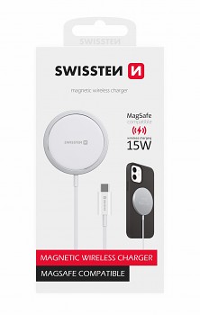 Swissten magstick wireless nabíječka pro apple iphone (kompatibilní s magsafe)