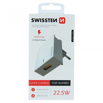 Swissten síťový adaptér pro huawei super charge 22,5w bílý