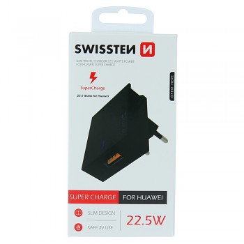 Swissten síťový adaptér pro huawei super charge 22,5w černý