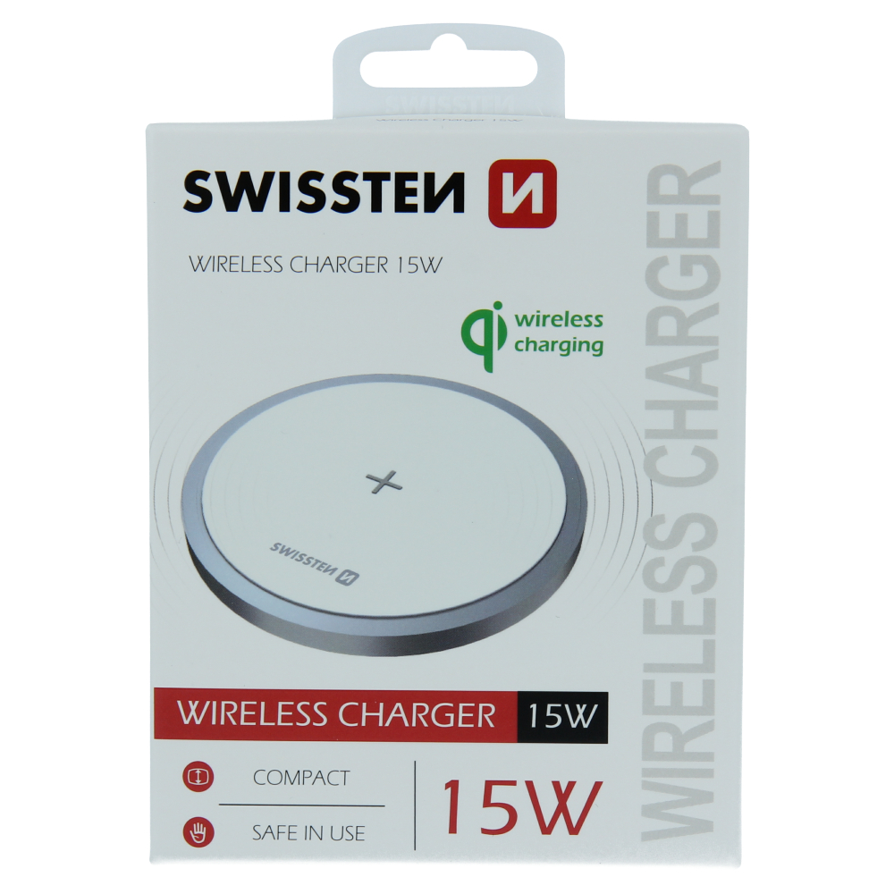 Levně Swissten wireless nabíječka 15w bíla