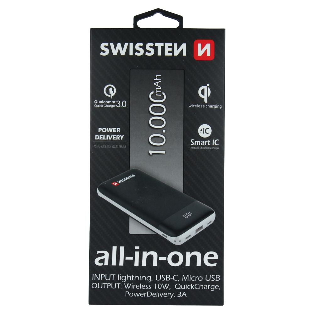 Levně Swissten all-in-one power bank 10000 mah