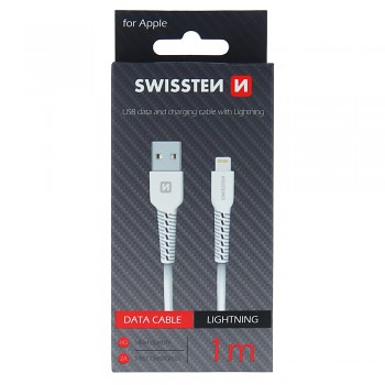 Datový kabel swissten usb / lightning 1,0 m bílý