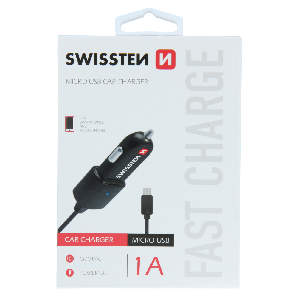 Levně Swissten cl autonabíječka micro usb 1a power