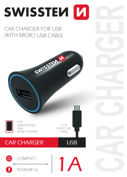 Swissten cl adaptér na usb 1a power + kabel micro usb