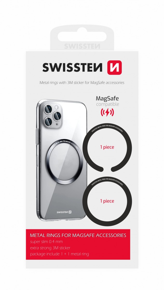Levně Set kovových podložek Swissten (pro magsafe pouzdra)