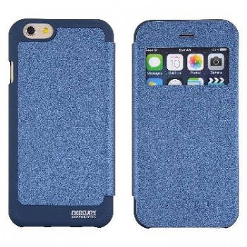 Pouzdro mercury wow bumper view iphone 6 modré