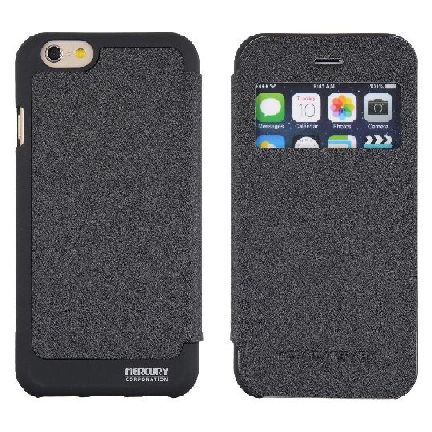 Levně Pouzdro mercury wow bumper view iphone 6 černé