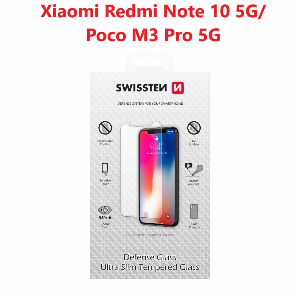 Tvrzené sklo Swissten Xiaomi Redmi Note 10 5G/Poco M3 Pro 5G