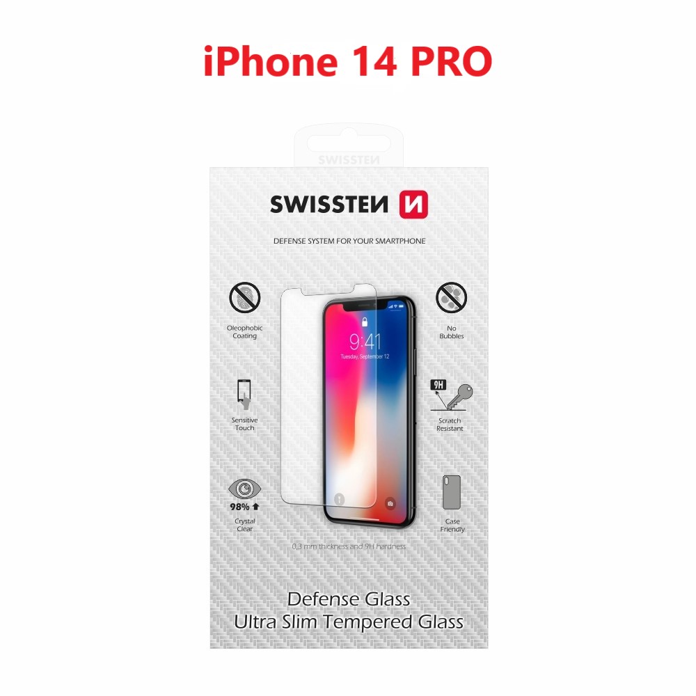 Levně Tvrzené sklo Swissten apple iphone 14 pro