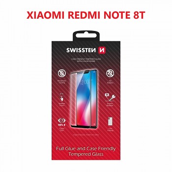 Sklo swissten full glue, color frame, case friendly xiaomi redmi note 8t černé