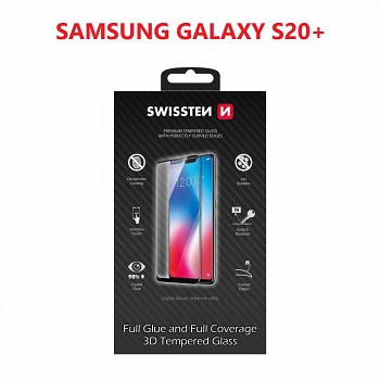 Sklo swissten ultra durable 3d full glue glass samsung galaxy s20 plus černé