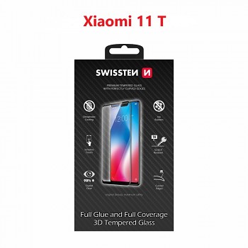 Sklo swissten ultra durable 3d full glue glass xiaomi mi 11 t černé