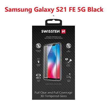 Sklo swissten ultra durable 3d full glue glass samsung g990 galaxy s21 fe 5g černé