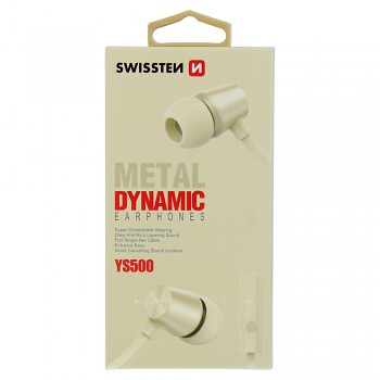Sluchátka swissten earbuds dynamic ys500 zlatá
