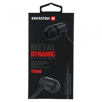 Sluchátka swissten earbuds dynamic ys500 černá