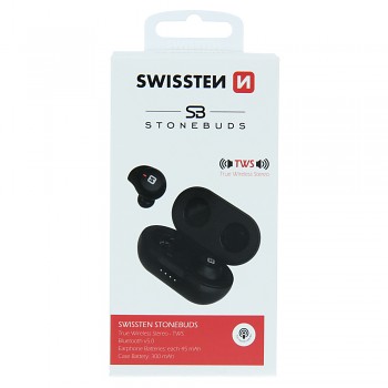Bluetooth tws sluchátka swissten stonebuds černá