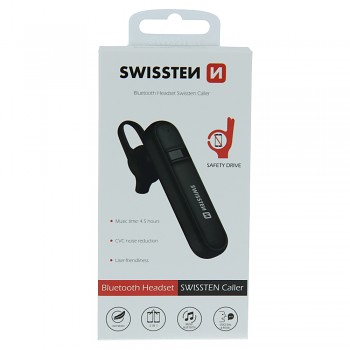 Bluetooth headset swissten caller černý