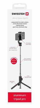 Swissten bluetooth selfie stick aluminum tripod pro