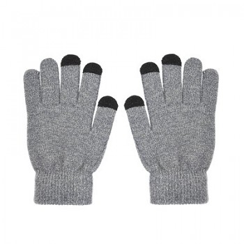 Rukavice winter smartphone gloves traingle pánské šedé