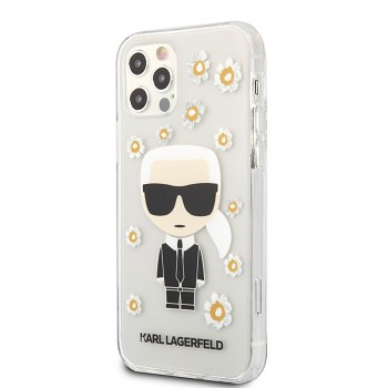 Karl Lagerfeld Ikonik Flower Kryt pro iPhone 12/12 Pro Transparent