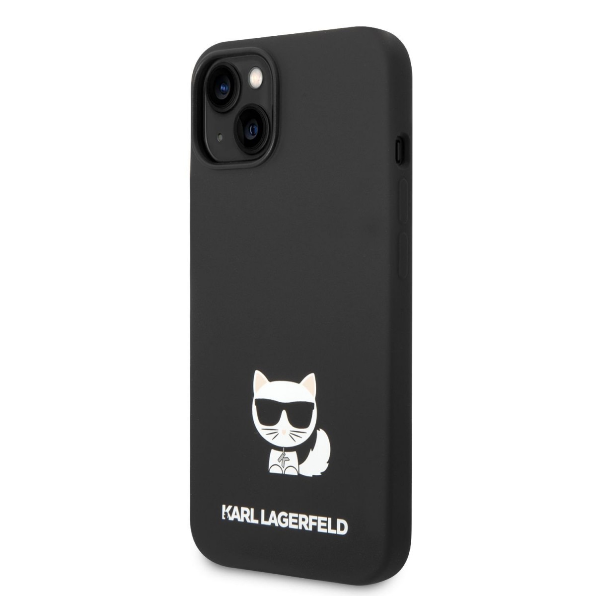 Levně Karl Lagerfeld Liquid Silicone Choupette Zadní Kryt pro iPhone 14 Plus Black