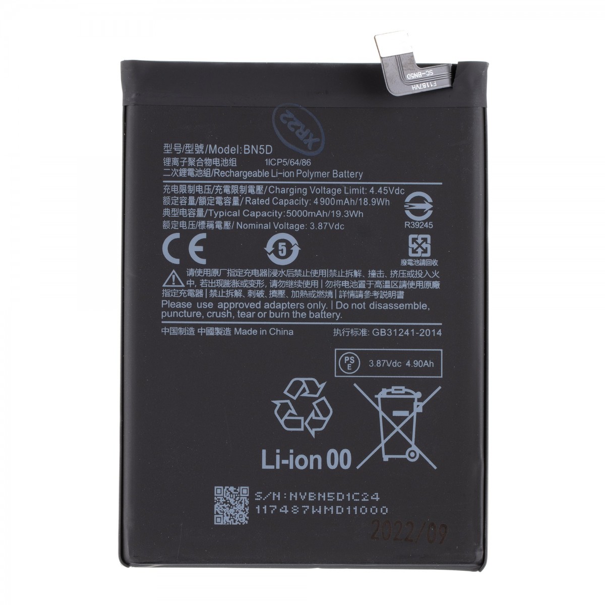 Levně BN5D Xiaomi Baterie 5000mAh (OEM)