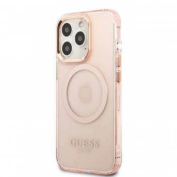 Guess Translucent MagSafe Kompatibilní Zadní Kryt pro iPhone 13 Pro Max Pink