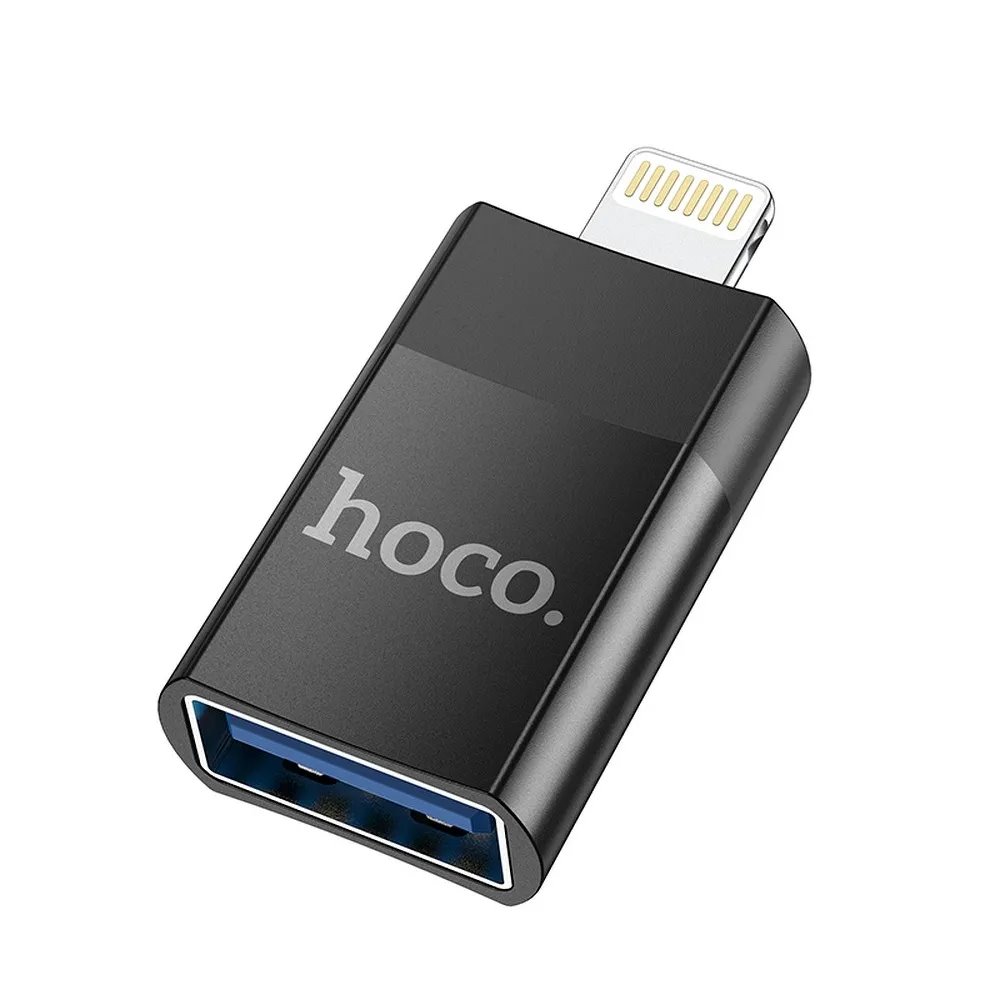 Levně HOCO UA17 Lightning/USB-A OTG Adaptér Black