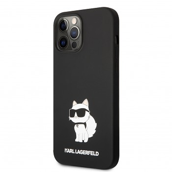 Karl Lagerfeld Liquid Silicone Choupette NFT Zadní Kryt pro iPhone 13 Pro Max Black