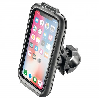 Voděodolné pouzdro Interphone pro Apple iPhone X/XS, úchyt na řídítka, černé