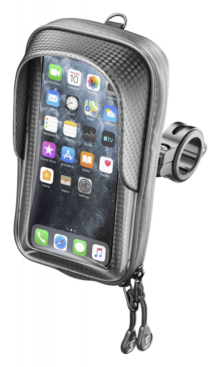 Levně Univerzální voděodolné pouzdro na mobilní telefony Interphone Master, úchyt na řídítka, max. 5,8", černé