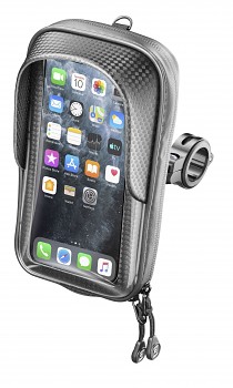 Univerzální voděodolné pouzdro na mobilní telefony Interphone Master Pro, úchyt na řídítka, max. 6,7", černé