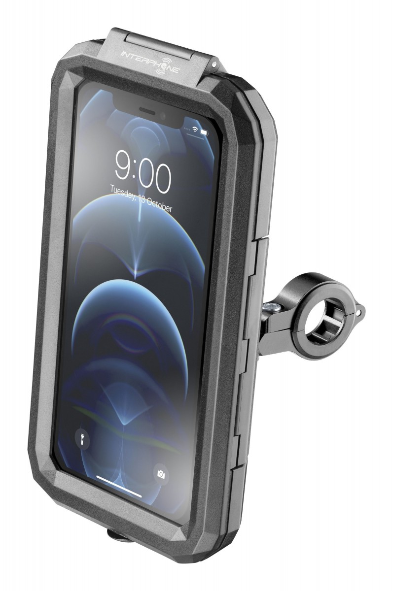 Levně Univerzální voděodolné pouzdro na mobilní telefony Interphone Armor Pro, úchyt na řídítka, max. 6,5", černé
