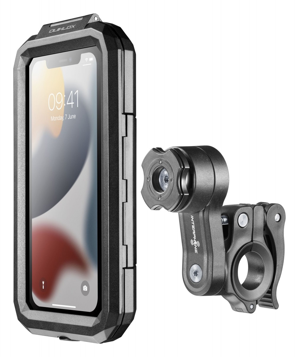 Levně Univerzální voděodolné pouzdro na mobilní telefony Interphone Armor Pro, úchyt na řídítka QUIKLOX, max. 6,5", černé