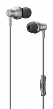 In-ear sluchátka Cellularline IRON s kovovou konstrukcí, AQL® certifikace, 3,5 mm jack, šedá