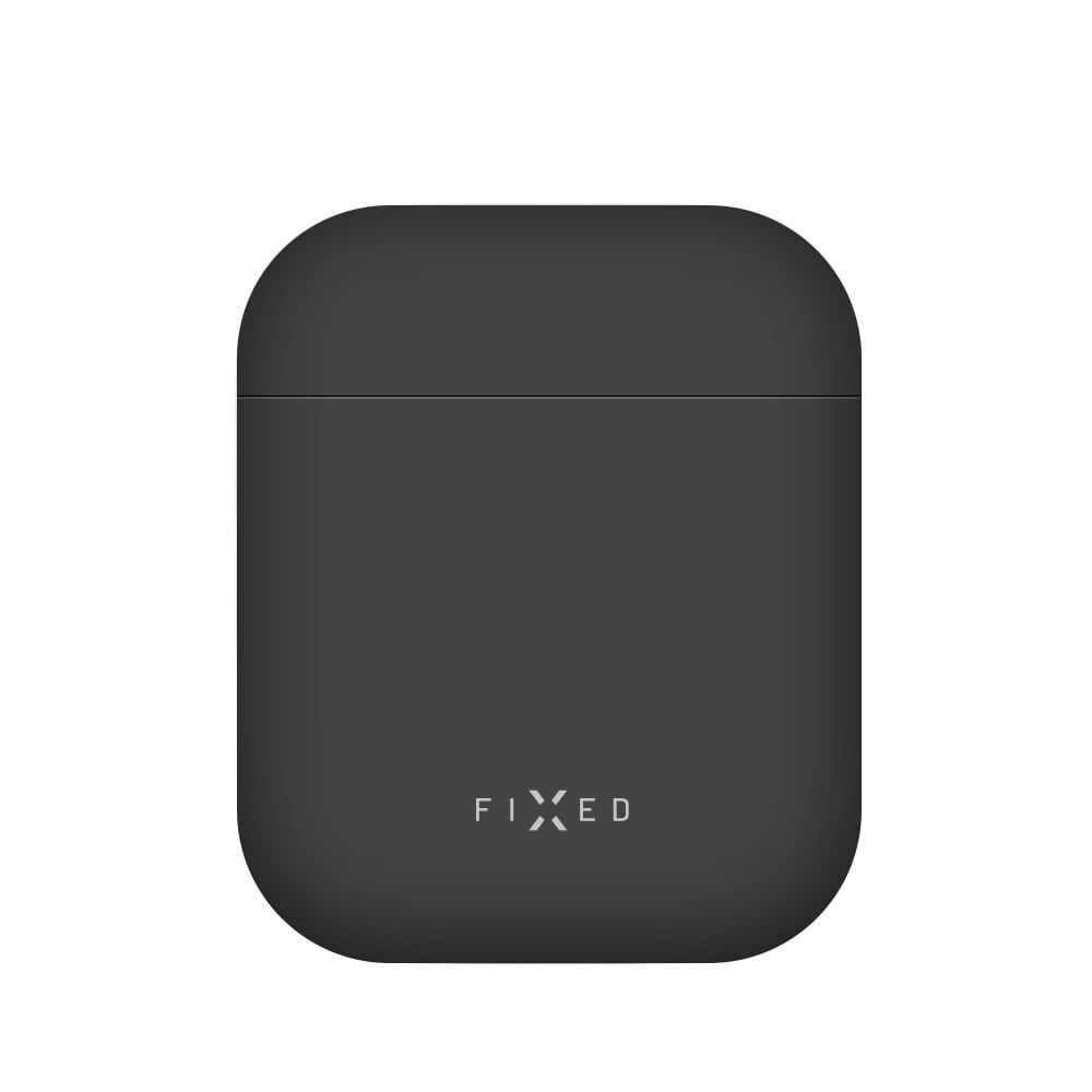 Levně Ultratenké silikonové pouzdro FIXED Silky pro Apple Airpods, černé