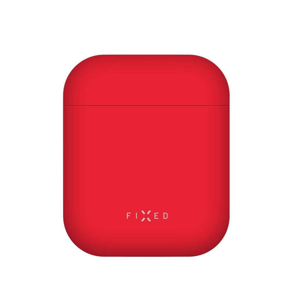 Levně Ultratenké silikonové pouzdro FIXED Silky pro Apple Airpods, červené
