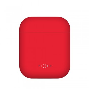 Ultratenké silikonové pouzdro FIXED Silky pro Apple Airpods, červené