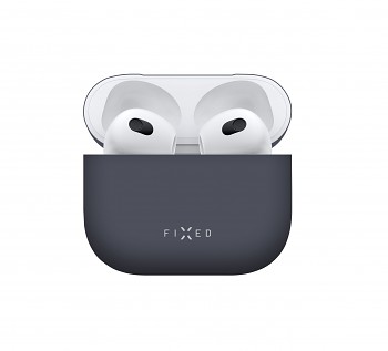 Ultratenké silikonové pouzdro FIXED Silky pro Apple Airpods 3, modré