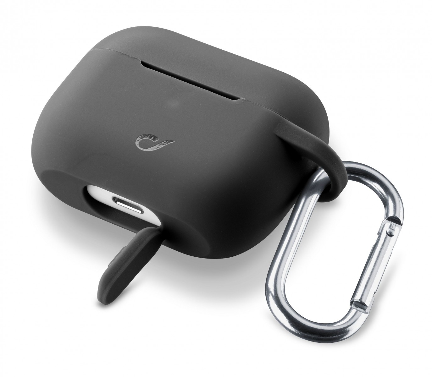 Levně Ochranný kryt s karabinou Cellularline Bounce pro Apple AirPods Pro, černý