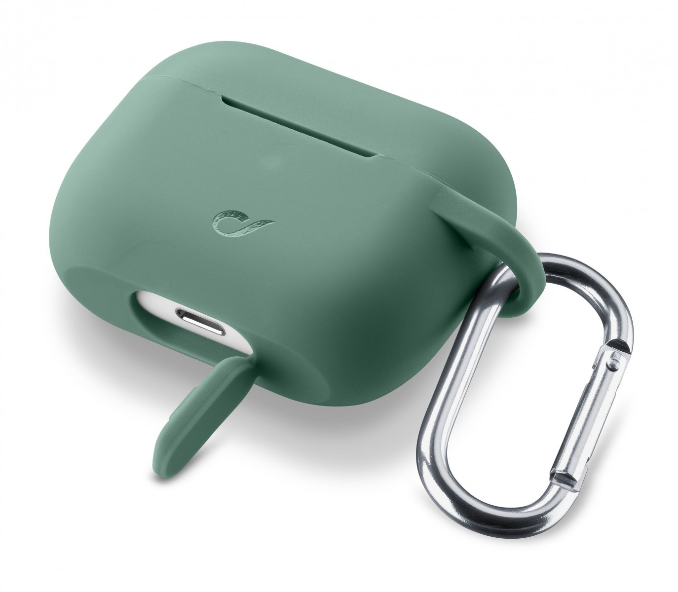 Levně Ochranný kryt s karabinou Cellularline Bounce pro Apple AirPods Pro, zelený