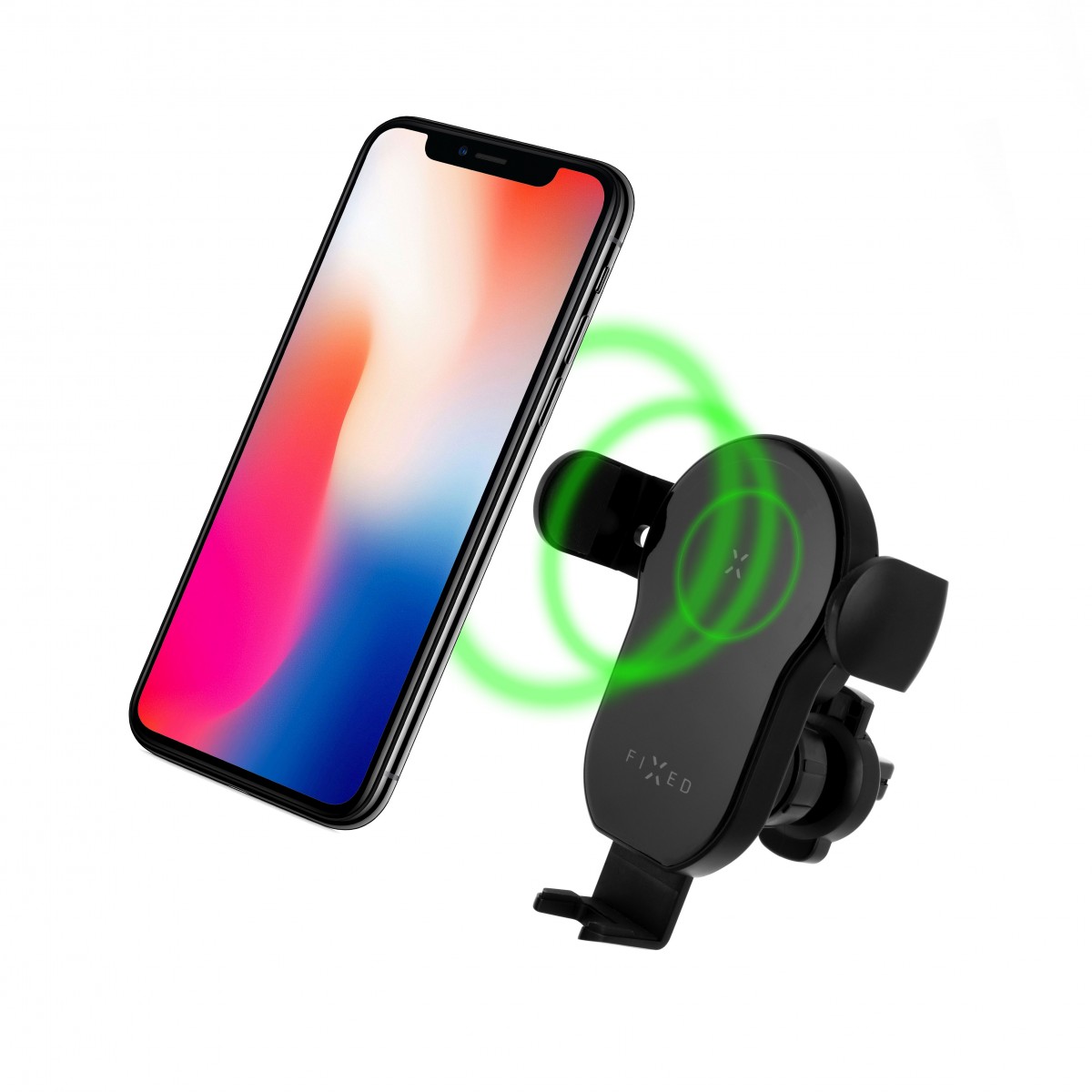Levně Automatický držák do auta s rychlým bezdrátovým nabíjením FIXED Matic, 15W, černý